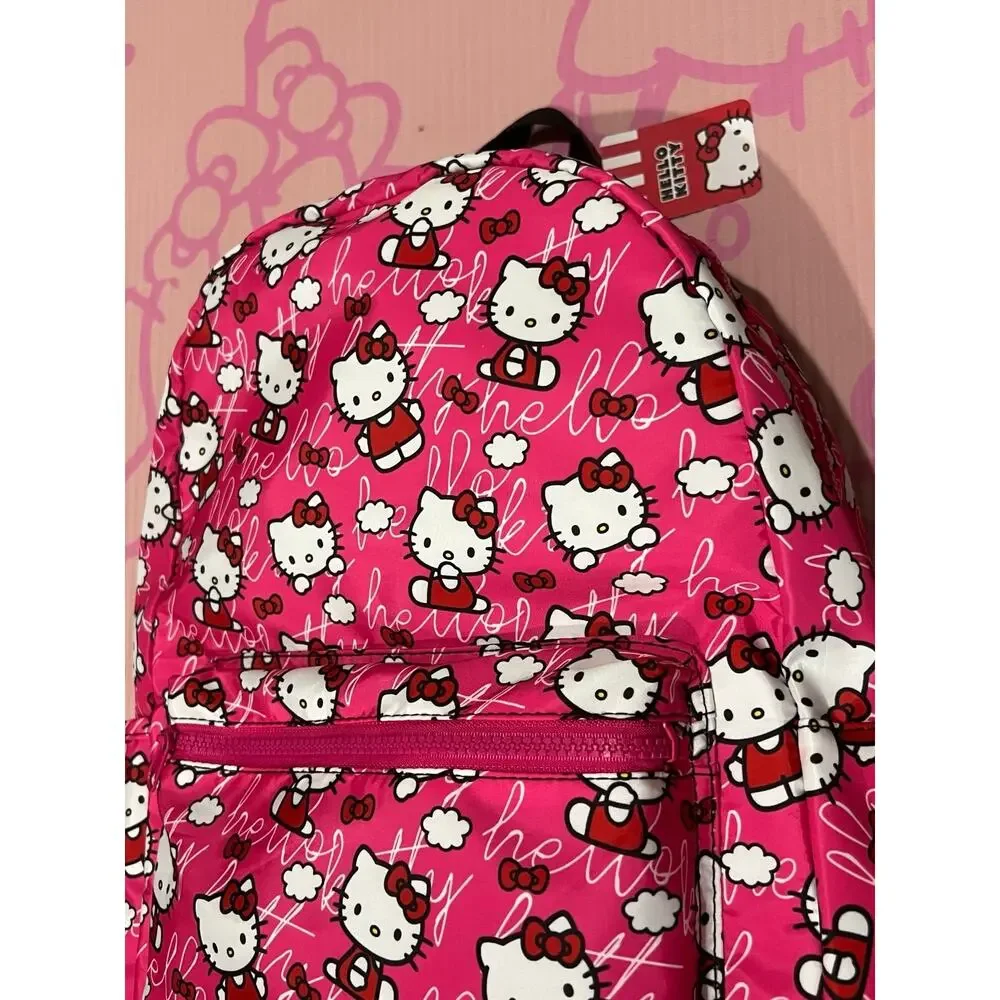 NWT❤️Hello Kitty large pink logo Backpack